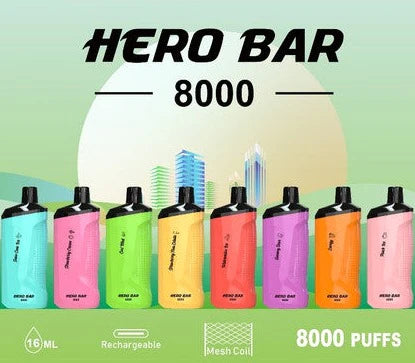 Hero Bar 8000 Disposable Vape - Vapor Hatch Online Vape Shop