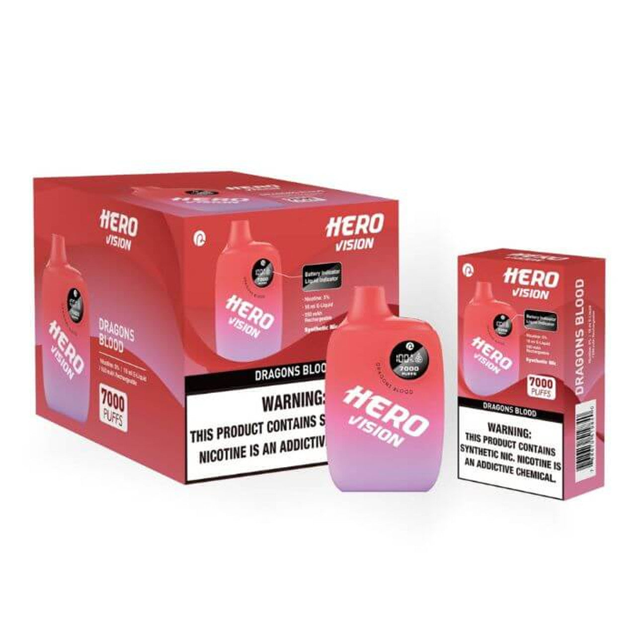 HERO VISION DISPOSABLE VAPE 7000 PUFFS